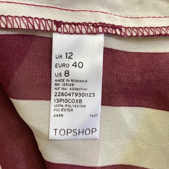 *MOVING SALE* Collared striped sheer tank blouse - Picture 4 of 4